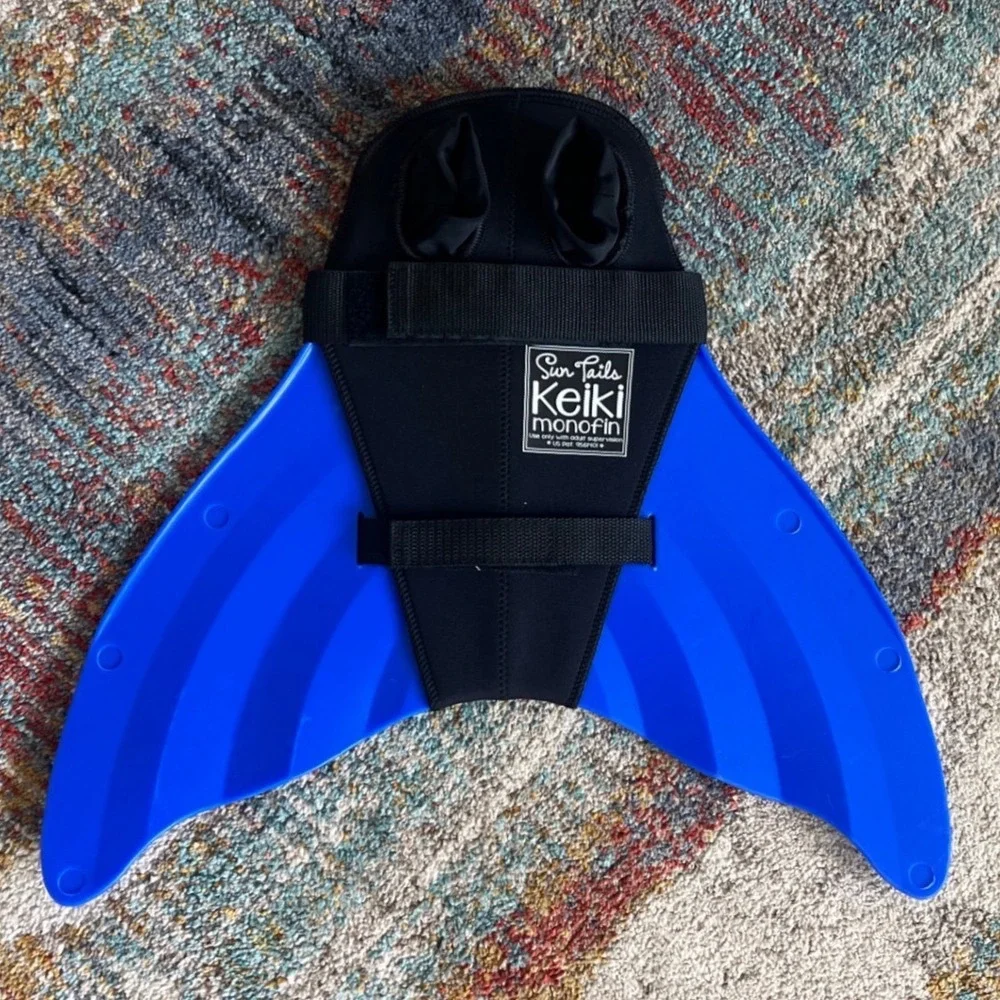 Sun Tails Keiki Monofin Blue Mermaid Swim Fin Kids Youth Adjustable Straps